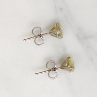 Effervescent 1.07tcw Fancy Light Yellow Diamond Studs
