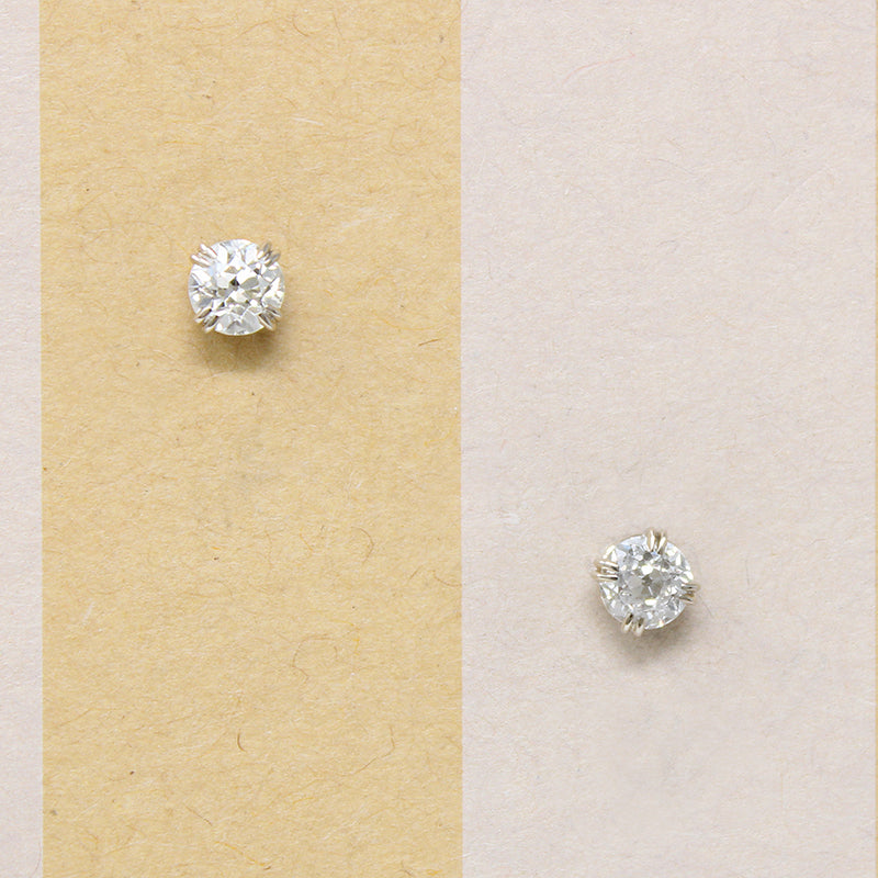 Charismatic .80tcw Old Mine Cut Diamond Stud Earrings