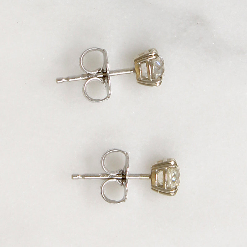 Charismatic .80tcw Old Mine Cut Diamond Stud Earrings