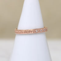 Diamonds & Flowers Artisan Rose Gold Band by 720