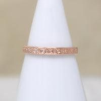 Diamonds & Flowers Artisan Rose Gold Band by 720