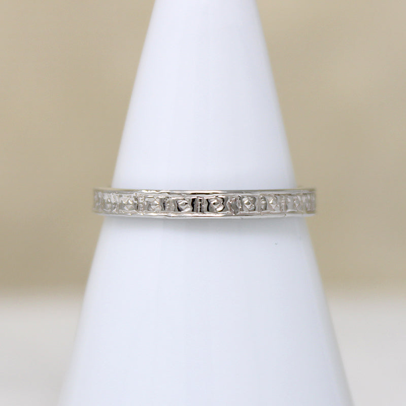 Diamonds & Flowers Artisan White Gold Band by 720