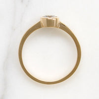 Old Mine Cut Diamond in 14k Gold Bezel Solitaire by 720