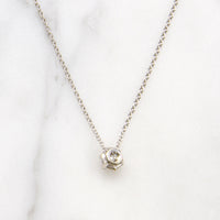 Old Mine Cut Diamond in White Gold Pendant by 720