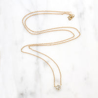 Old European Cut Diamond in Gold Solitaire Necklace by 720