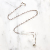 Old Mine Cut Diamond in White Gold Solitaire Pendant by 720
