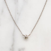 Old Mine Cut Diamond in White Gold Solitaire Pendant by 720