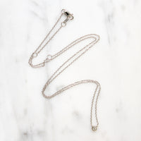 Petite Vintage Diamond in White Gold Bezel Pendant by 720