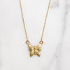 Light 14k Gold Butterfly Charm Necklace