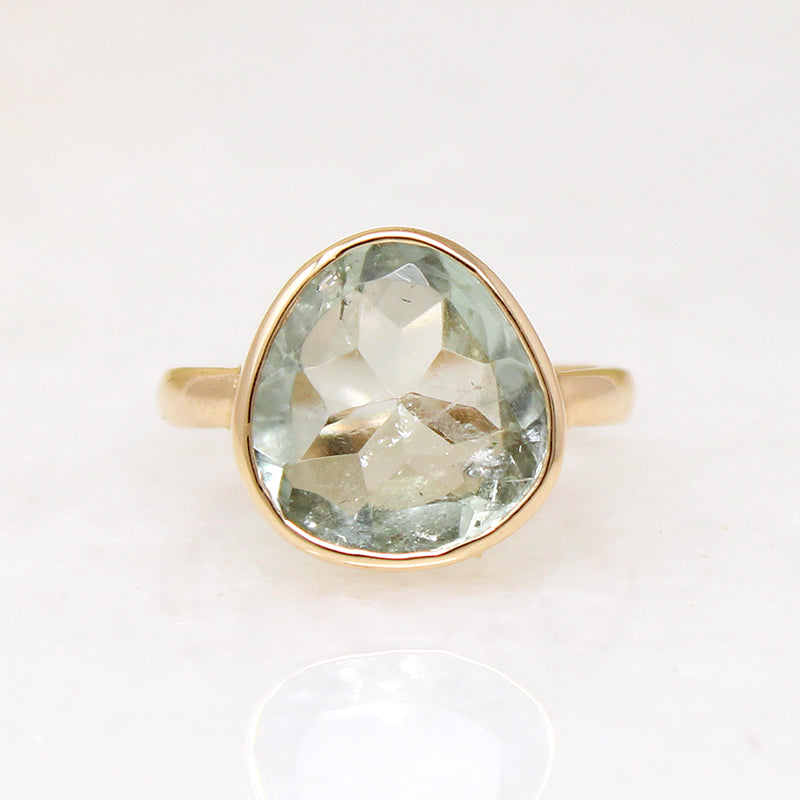 Organics Aquamarine & Recycled Gold Ring by 720