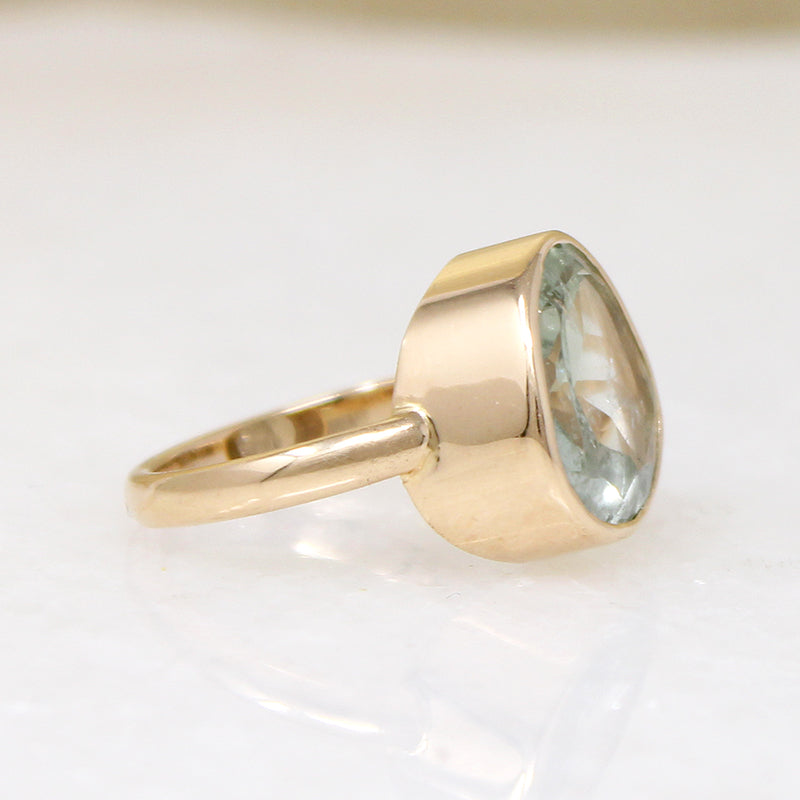 Organics Aquamarine & Recycled Gold Ring by 720