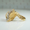 Amazing Mod 70s Gold and OEC Diamond Ring