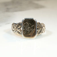 Peg's Poison Ivy Silver Gilt Signet Ring