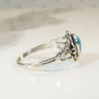 Dainty Turquoise & Sterling Silver Navajo Ring
