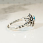 Dainty Turquoise & Sterling Silver Navajo Ring