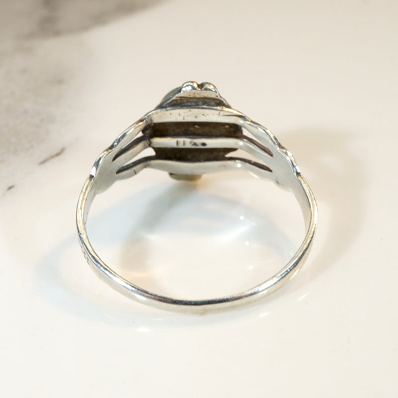 Dainty Turquoise & Sterling Silver Navajo Ring
