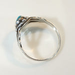 Dainty Turquoise & Sterling Silver Navajo Ring