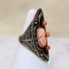 Wild Art Deco Sterling & Enamel Cameo Ring