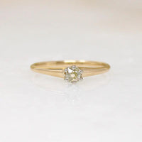 Cheeky Old Mine Cut Diamond Solitaire Ring