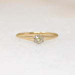 Cheeky Old Mine Cut Diamond Solitaire Ring