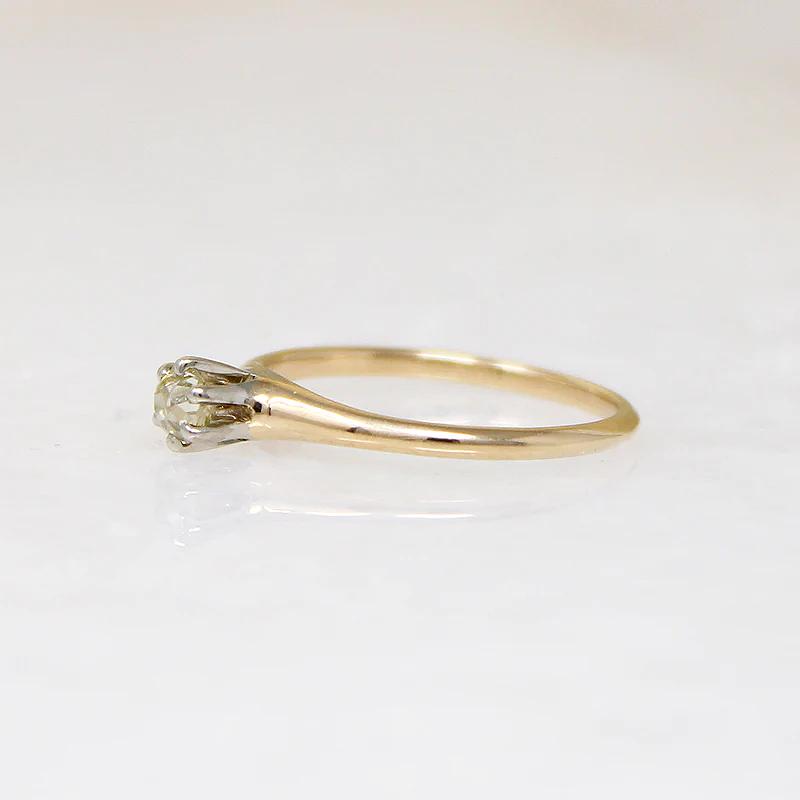 Cheeky Old Mine Cut Diamond Solitaire Ring