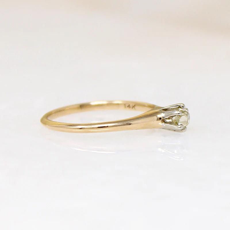 Cheeky Old Mine Cut Diamond Solitaire Ring