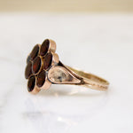 Darling Daisy Antique Garnet & Gold Ring