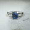 Cushion Cut Sapphire and Diamond Ring