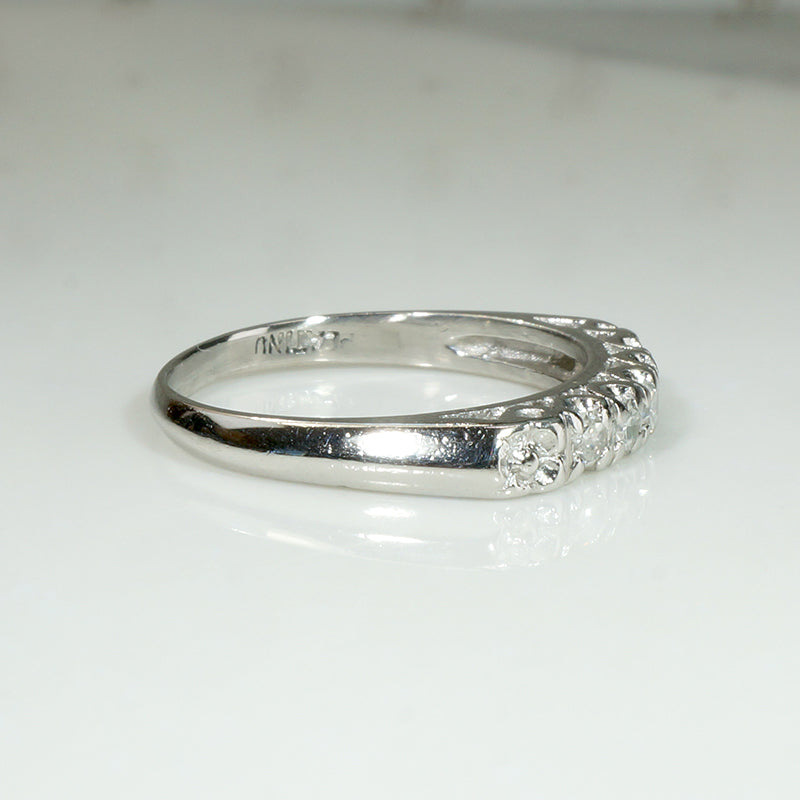 Chic Diamond & Platinum Band with Sweet Forget Me Nots