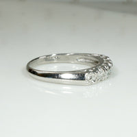 Chic Diamond & Platinum Band with Sweet Forget Me Nots