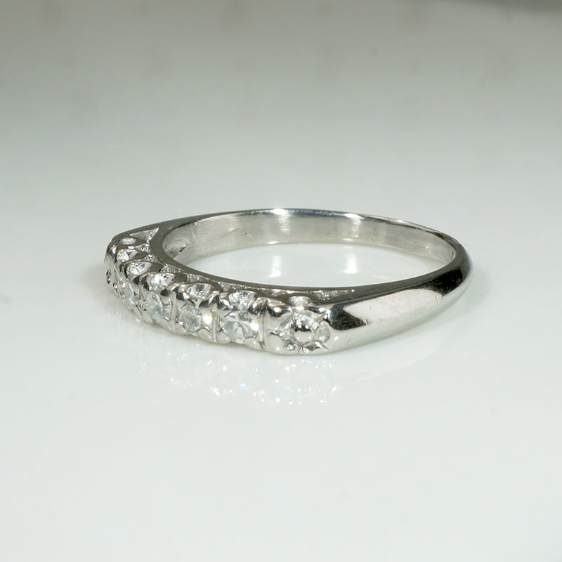 Chic Diamond & Platinum Band with Sweet Forget Me Nots