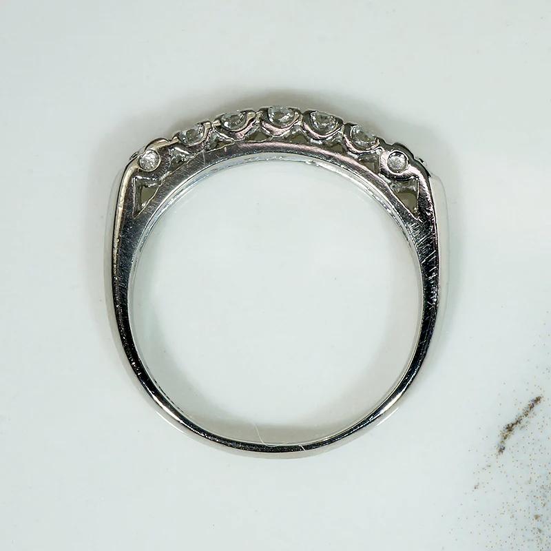 Chic Diamond & Platinum Band with Sweet Forget Me Nots