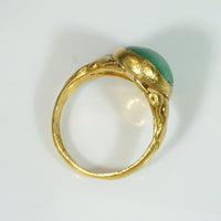 Antique 24k Gold and Jade Ring