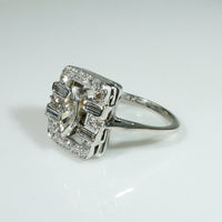 Captivating Marquise, Baguette & Round Diamond Deco Ring