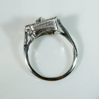 Captivating Marquise, Baguette & Round Diamond Deco Ring