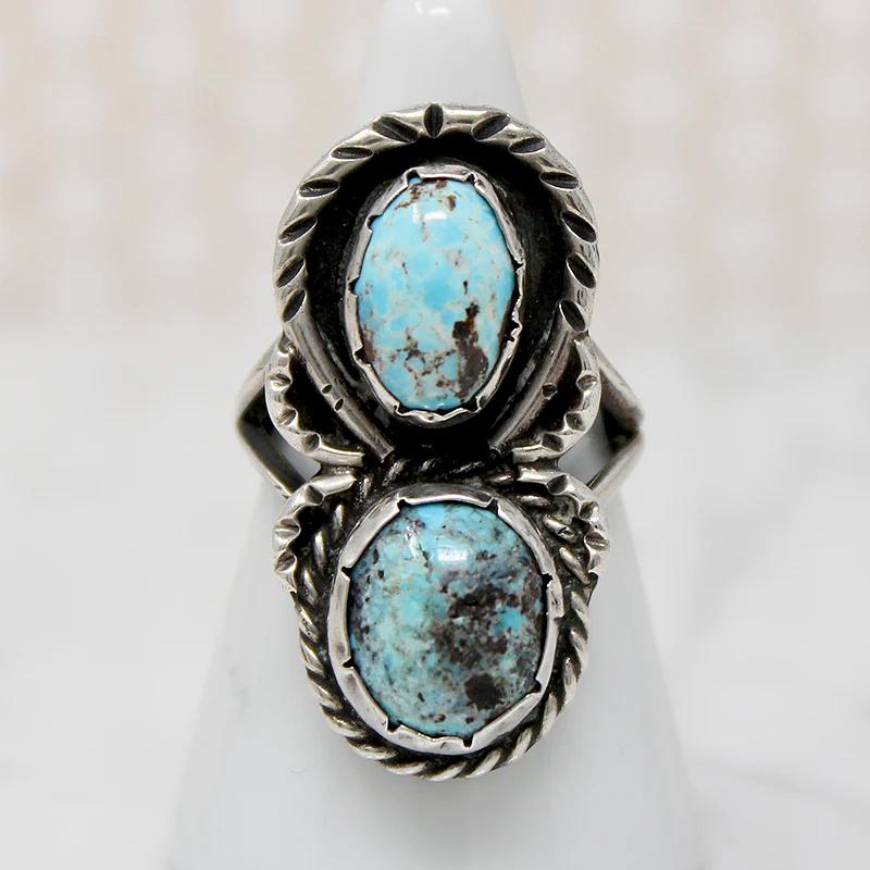 Sweet & Creepy Native American Turquoise Spider Ring