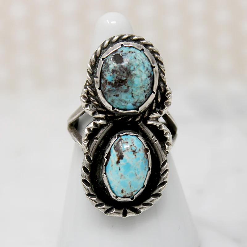 Sweet & Creepy Native American Turquoise Spider Ring