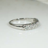 Eight Diamond Crisp Platinum Retro Wedding Band