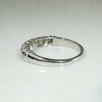 Eight Diamond Crisp Platinum Retro Wedding Band