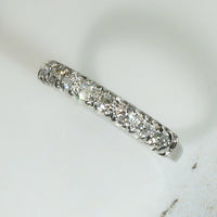 Eight Diamond Crisp Platinum Retro Wedding Band
