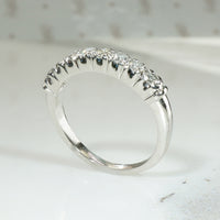 Eight Diamond Crisp Platinum Retro Wedding Band