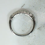 Eight Diamond Crisp Platinum Retro Wedding Band
