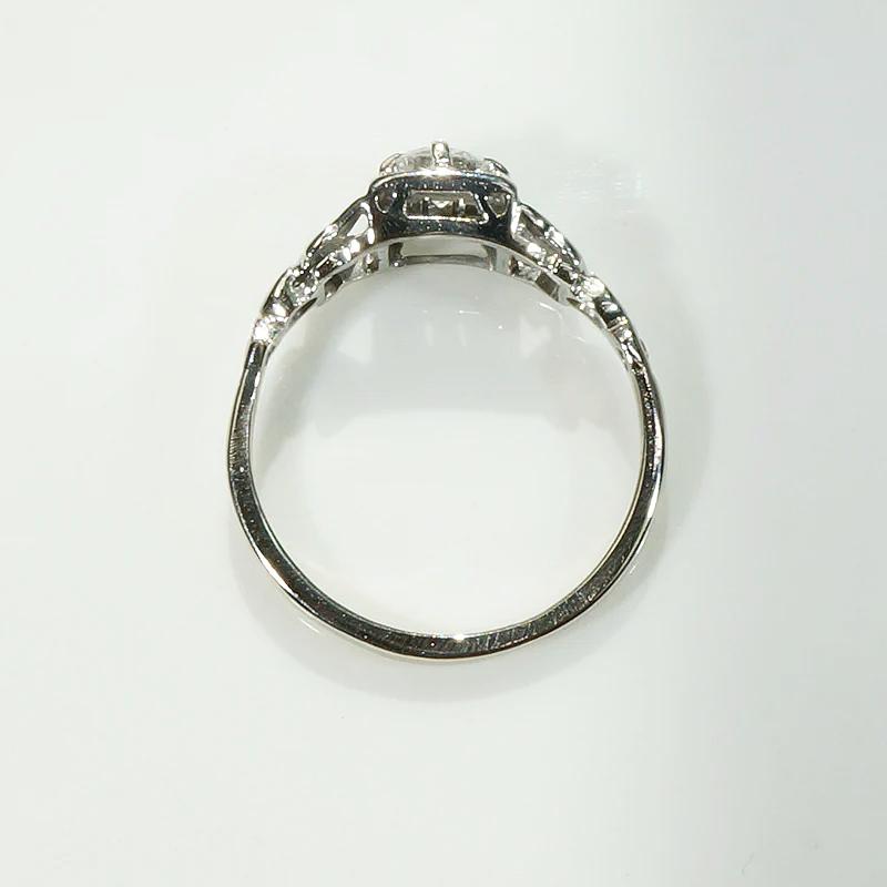 Sweet Square Cluster Diamond Engagement Ring