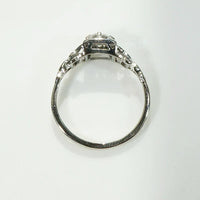 Sweet Square Cluster Diamond Engagement Ring
