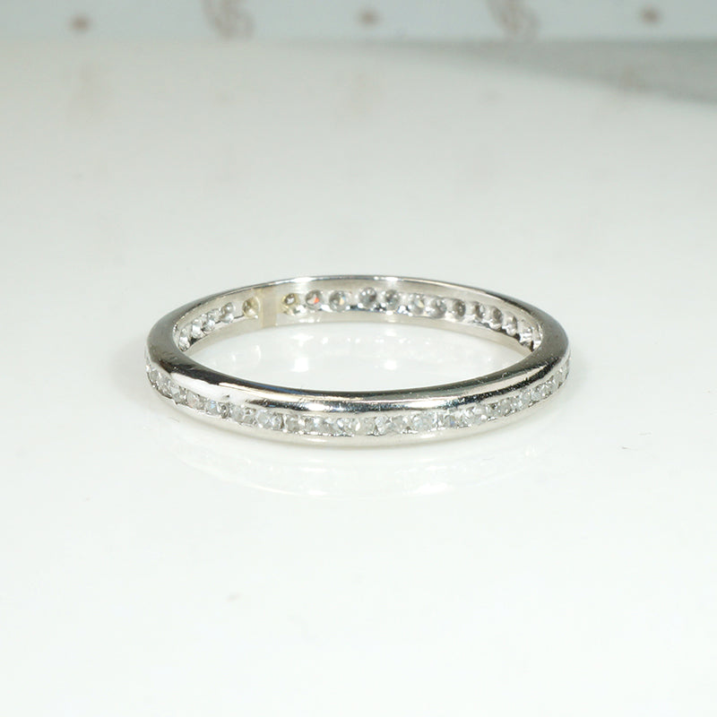 Channel Set Diamonds in Platinum Eternity Band
