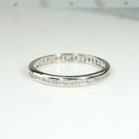 Channel Set Diamonds in Platinum Eternity Band