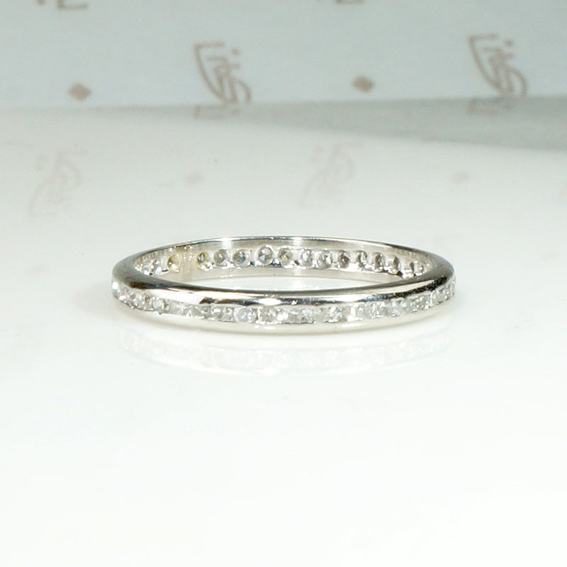 Channel Set Diamonds in Platinum Eternity Band