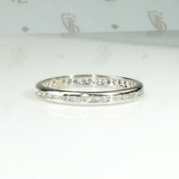 Channel Set Diamonds in Platinum Eternity Band