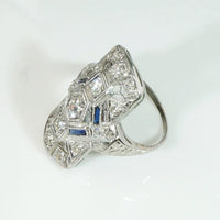 Sublime Geometric Diamond & Sapphire Knuckle Ring