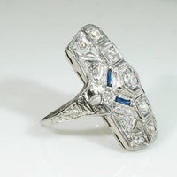 Sublime Geometric Diamond & Sapphire Knuckle Ring